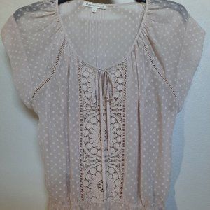 Daniel Rainn, Size Large, Peach Sheer Top